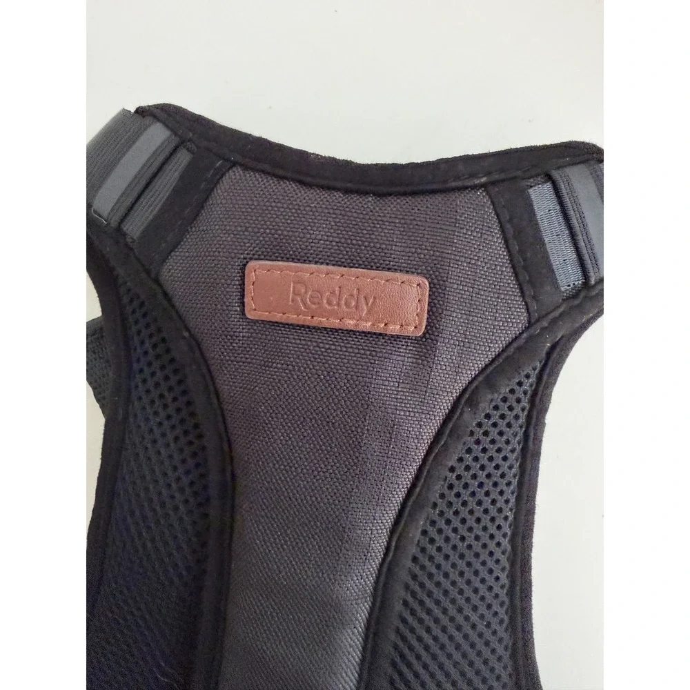 Reddy Black Reflective Dog Harness Medium Mesh Padded Adjustable Vest